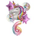 unicorn balloons for 1st birthday girl decorations, 32 inch number 1 balloon large rainbow unicorn balloon for unicorn theme party decor, first birthday party for girls