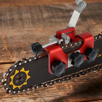 Chain-saw Chain Sharpening Fixture - Easy-to-Use Stainless Steel Jig for Precision Grinding - Quick and Accurate Sharpener Tool for Chain Maintenance