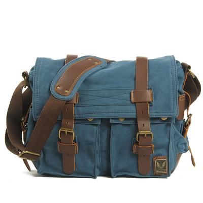 Men's Crossbody Bag Messenger Bag Crossbody Bag Canvas Cowhide Outdoor Going out Dark Gray ArmyGreen Charcoal black