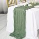 Boho Cheesecloth Table Runner Long Gauze Romantic Table Runner for Weddings, Bridal Showers, Baby Showers, Thanksgiving, Birthdays, Dining Room, Dresser, Fathers Day, Teachers Day, Home Decor