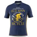 21Grams Old Man Men's Short Sleeve Cycling Jersey Summer Polyester Funny Bike Jersey Top Mountain Bike MTB Road Bike Cycling Breathable Quick Dry Moisture Wicking BlueOrange BlueYellow BluePink