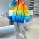 Kids Boys Down Coat Outerwear Tie Dye Long Sleeve Zipper Coat Outdoor Adorable Daily Yellow Red Spring Fall 7-13 Years