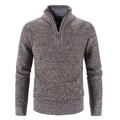 Men's Pullover Sweater Jumper Turtleneck Sweater Fleece Sweater Ribbed Knit Cropped Knitted Solid Color Turtleneck Keep Warm Modern Contemporary Work Daily Wear Clothing Apparel Winter Spring Fall