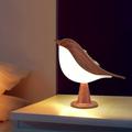 Magpie Night Light with Tri-color Touch Control Dimmable Cute Little Bird Night Light Rechargeable Aromatherapy Table Lamp for Bedroom Nursery Office Car Home Decor