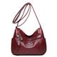 Women's Crossbody Bag Shoulder Bag Hobo Bag PU Leather Outdoor Daily Holiday Zipper Large Capacity Waterproof Lightweight Solid Color 1077 brown 1077 purple 1077 red