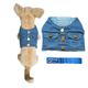 Dog Cat Leash Denim Jacket / Jeans Jacket Solid Colored Stylish Ordinary Casual Daily Outdoor Casual Daily Dog Clothes Puppy Clothes Dog Outfits Soft Dark Blue Light Blue Costume for Girl and Boy Dog