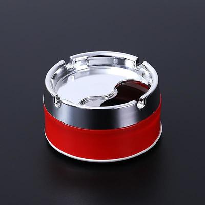 Stainless Steel Ashtray, Sealed Windproof Ashtray, Living Room Household Rotary Thickening Ashtray