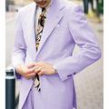 Light Blue Pink Men's Seersucker Derby Suits Spring Summer Beach Wedding Suits 2 Piece Pinstripe Suit Standard Fit Single Breasted Two-buttons 2024