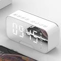 LED Dual Alarm Clock Wireless FM Radio Dimmer Phone Holder With Speaker Bluetooth 5.0 Mirror Clock Home Office Phone Supplies