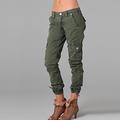 Women's Cargo Pants Normal Polyester Plain ArmyGreen Black Chic Modern Mid Waist Ankle-Length Sports Weekend Summer Spring Fall