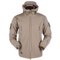 Men's Winter Jacket Fleece Jacket Softshell Jacket Tactical Jacket Outdoor Daily Wear Warm Fall Winter Plain Fashion Streetwear Hooded Regular Black Khaki Army Green Grey Jacket