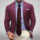Men's Casual Blazer Jacket Plus Size Regular Standard Fit Solid Colored Single Breasted One-button Black White Yellow Pink Red Burgundy Navy Blue Royal Blue Sky Blue Purple 2024