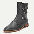 Men's Boots Button Boots Retro Formal Shoes Brogue Walking Vintage British Christmas Xmas Office Career PU Height Increasing Comfortable Slip Resistant Booties / Ankle Boots Buckle Brown Green Gray