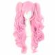 Ponytail Wig Pink Wig Cosplay Wig Synthetic Wig Curly Body Wave Asymmetrical Wig Long Pink Synthetic Hair 30 inch Women's Pink Halloween Wig
