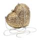 ladies handbags Women's Valentine Bag Heart Shaped Bag Clutch Bags Alloy for Bridal Wedding Valentine's Day Evening Party with Glitter Sequin Geometric in Silver Black Grey Earth Yellow