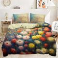 Oil Painting Floral Pattern Duvet Cover Set Comforter Set Soft 3-Piece Luxury Cotton Bedding Set Home Decor Dusk Bedding Gift King Queen Full Size