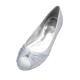 Women's Wedding Shoes Bridal Shoes Rhinestone Flat Heel Round Toe Elegant Classic Ballerina Satin Loafer Black White Ivory