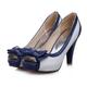 Women's Heels Pumps Dress Shoes Stilettos Party Daily Color Block Summer Bowknot High Heel Kitten Heel Low Heel Peep Toe Elegant Cute PU Leather PU White Pink Blue