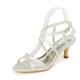 Wedding Shoes for Bride Bridesmaid Women Peep Toe White Ivory Blue Silver Gold Black Satin Sandals Low Heel Wedding Party Valentine's Day Minimalism Fashion