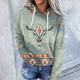 hoodies for women pullover graphic,womens long sleeve hoodie aztec geometric print drawstring color block hooded sweatshirt pullover tops with pockets