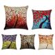 1 Set of 5 PCS Throw Pillow Covers Modern Oil Paitng Style Leaves Decorative Throw Pillow Cushion for Room Decor Outdoor/Indoor Cushion for Sofa Couch Bed Chair
