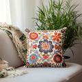 Vintage Floral Decorative Toss Pillows Cover 1PC Soft Square Cushion Case Pillowcase for Bedroom Livingroom Sofa Couch Chair