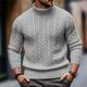 Men's Sweater Pullover Sweater Jumper Turtleneck Sweater Pullover Ribbed Cable Knit Knit Knitted Plain Turtleneck Keep Warm Casual Daily Wear Vacation Clothing Apparel Fall Winter Camel Black M L XL