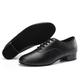 Men's Latin Shoes Ballroom Dance Shoes Practice Trainning Dance Shoes Line Dance Training Indoor Professional Professional Thick Heel Closed Toe Lace-up Adults' Bright Black Black White