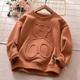Kids Boys Sweatshirt Letter Bear Long Sleeve Crewneck Spring Fall Fashion Cool Daily Cotton Outdoor Casual