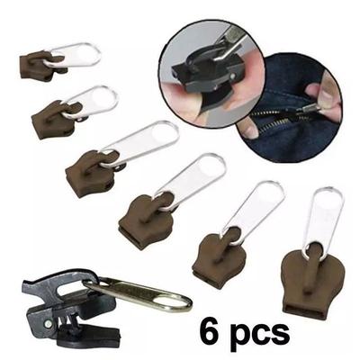6pcs Fix Zip Puller Set- Zip Slider Repair Instant Kit - Fix Zipper Removable Rescue Replacement Pack, Instant Zipper Set