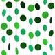 Glitter Green Paper Garland Circle Dot Party Banner - Perfect for St. Patrick's Day, Weddings, Birthdays, and Baby Showers - Rustic Wedding Decor