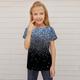 Kids Girls' T shirt Short Sleeve 3D Print Optical Illusion Green Blue Purple Children Tops Spring Summer Active Fashion Streetwear Daily Indoor Outdoor Regular Fit 3-12 Years