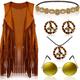 Retro Vintage 1960s 1970s Cosplay Costume Outfits Accesories Set Suede Vest Hippie Women's Carnival Party / Evening Masquerade Vest