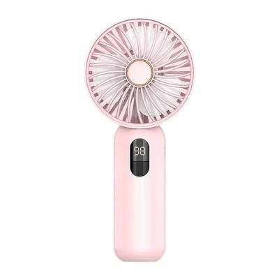 Digital Display USB Fan 4 Gears 3 Speeds Rechargeable 1200mah MINI Fan Low Noise Handheld Cute Small Fan Portable Cooling Fan Electric Fan Air Cooler Summer Sports Fans