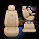 5 Seat Full Set New Luxury Universal 5D PU Leather Front Seat Cover Car Seat Mat Waterproof Car Seat Protector Breathable
