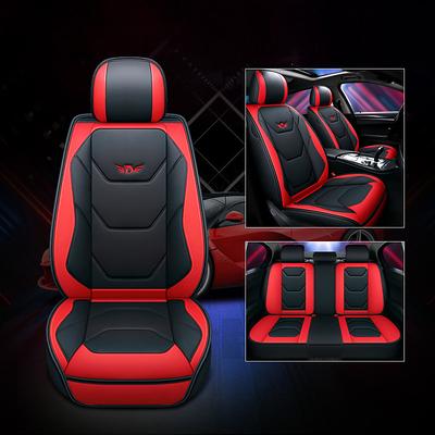 5 Seat Full Set Luxury Universal 5D PU Leather Front Car Seat Cover, Waterproof, Breathable Seat Protector Mat