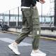 Men's Cargo Pants Cargo Trousers Tapered pants Pocket Plain Comfort Breathable Outdoor Daily Going out 100% Cotton Fashion Casual Black Army Green