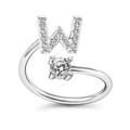 1PC Band Ring For Men's Women's Crystal White Alloy Classic