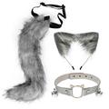 Hand Made Imitation Cat Ear Hair Hoop Fox Tail Accessory Anime Animal Ear Animal Tail Suit Collar Hair Clip