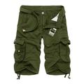Men's Cargo Shorts Hiking Shorts Leg Drawstring Multi Pocket Multiple Pockets Plain Camouflage Breathable Outdoor Knee Length Casual Daily Cotton Streetwear Stylish Yellow Army Green Micro-elastic