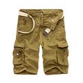 Men's Cargo Shorts Hiking Shorts Leg Drawstring Multi Pocket Multiple Pockets Plain Camouflage Breathable Outdoor Knee Length Casual Daily Cotton Streetwear Stylish Yellow Army Green Micro-elastic