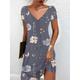 Women's Mini Dress Petite Dress Petite Dress T Shirt Dress Tee Dress Sundress Summer Dress Active Fashion Streetwear Outdoor Vacation Birthday Regular Fit Floral Short Sleeve V Neck Black