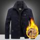 Men's Winter Coat Winter Jacket Outdoor Street Thermal Warm Breathable Fur Trim Pocket Fall Winter Solid Color Sporty Casual Turndown Long Cotton Regular Fit Army Green Navy Blue Khaki Jacket