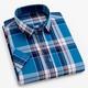 Men's Dress Shirt Casual Shirt Plaid Check Shirt Graphic Prints Square Neck Light Yellow Light Pink Black / Gray White / Green Sea Blue Casual Daily Short Sleeve collared shirts Clothing Apparel