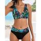 Women's Swimwear Bikini Plus Size Swimsuit 2 Piece Stripe Striped Push Up Summer Bathing Suits