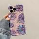 Laser Blue Light Flowers Phone Case For iPhone 14 Pro Max 11 12 13 Pro Max 14Pro 13Pro Luxury Shockproof TPU Soft Silicone Cover