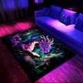 Blacklight Rug UV Reactive Glow in the Dark Area Rug Kitchen Mat Non-Slip Oil Proof Trippy Dragon Floor Mat Livingroom Rug Indoor Outdoor Mat Bedroom Decor Bathroom Mat Entrance Rug Door Mat