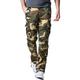 Men's Cargo Pants Cargo Trousers Trousers Camo Pants Leg Drawstring 8 Pocket Print Camouflage Comfort Outdoor Daily Going out 100% Cotton Fashion Streetwear Yellow camouflage Black