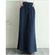 Women's Wide Leg Linen Pants Pants Trousers Cotton Linen Shamrock Side Pockets Wide Leg Full Length Fashion Casual Daily Black White M L Spring Summer