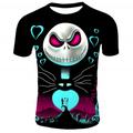 Halloween Unisex Boys Girls' 3D Skull T shirt Short Sleeve 3D Print Summer Spring Fashion Cool Polyester Kids 3-12 Years Outdoor Daily Regular Fit